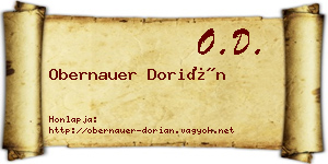 Obernauer Dorián névjegykártya